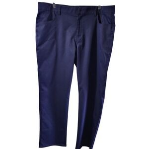 Pebble Beach Mens Golf Pants 40x30 Navy Performance 5 Pocket